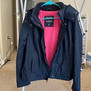 Hollister Navy All-Weather Jacket (Medium)